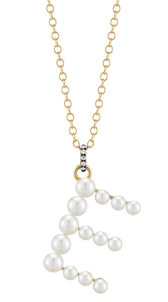 Jemma Wynne prive pearl letter necklace