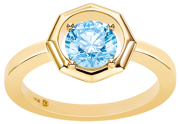 Lightbox 1 ct lab grown blue octagon ring Lightbox 1 ct lab grown blue octagon ring